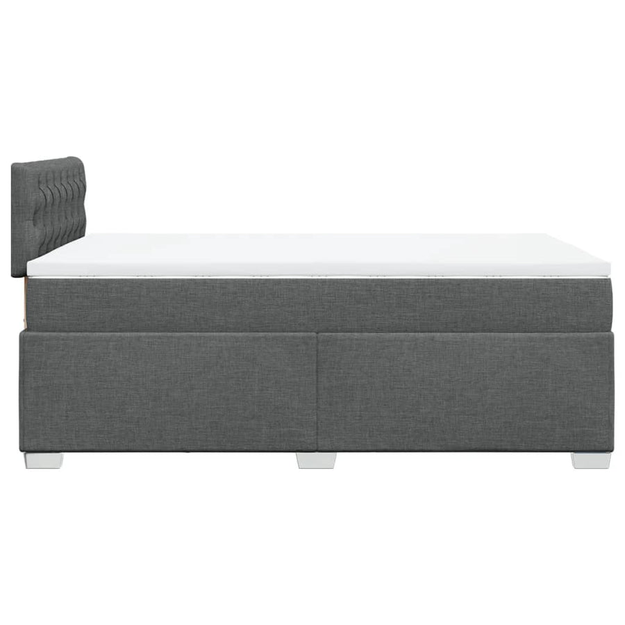 Boxspring met matras stof donkergrijs 120x190 cm