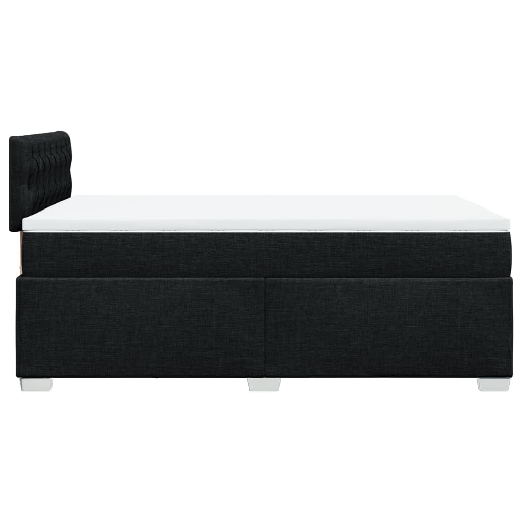Boxspring met matras stof zwart 120x190 cm