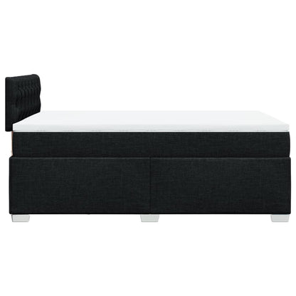 Boxspring met matras stof zwart 120x190 cm