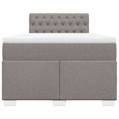 Boxspring met matras stof taupe 120x190 cm