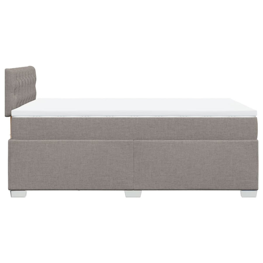Boxspring met matras stof taupe 120x190 cm