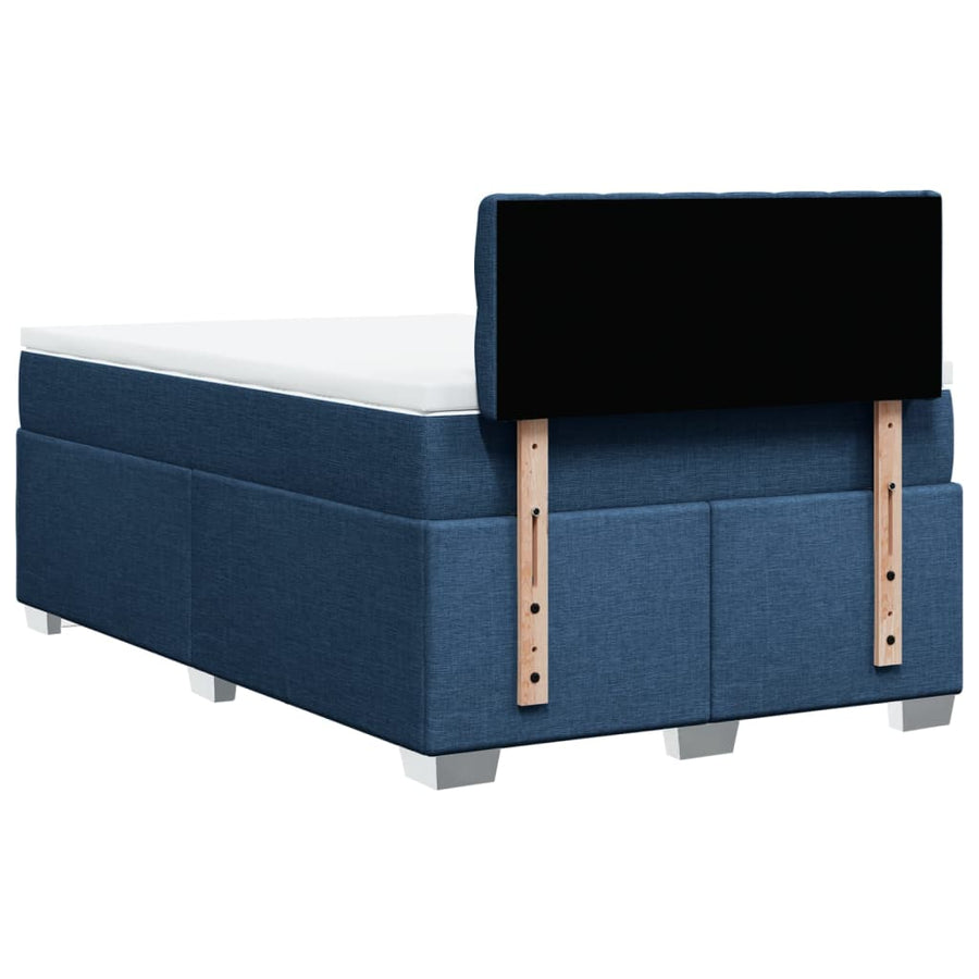 Boxspring Met Matras Stof 120 x 190 cm Blauw