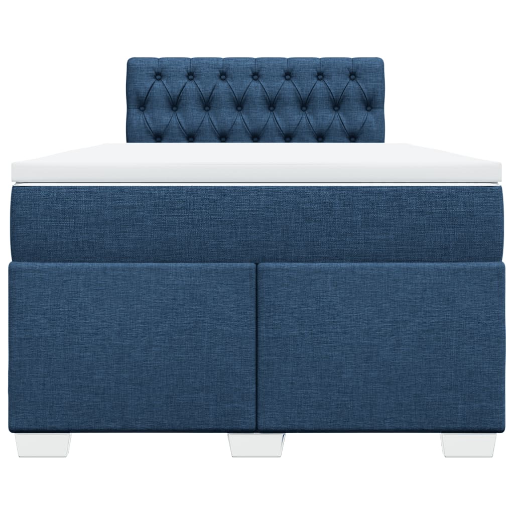 Boxspring Met Matras Stof 120 x 190 cm Blauw
