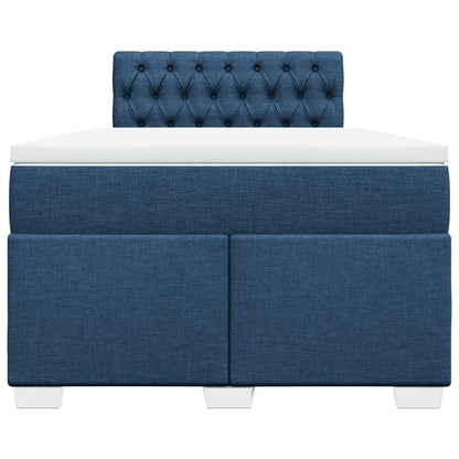 Boxspring Met Matras Stof 120 x 190 cm Blauw