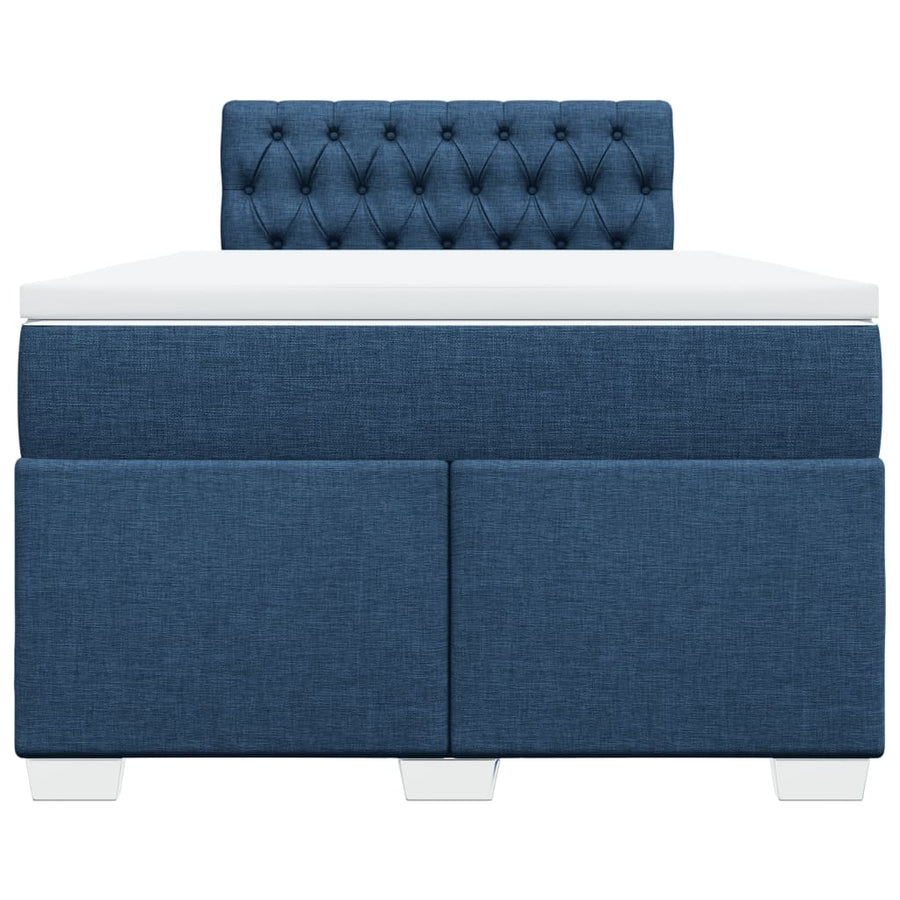 Boxspring Met Matras Stof 120 x 190 cm Blauw