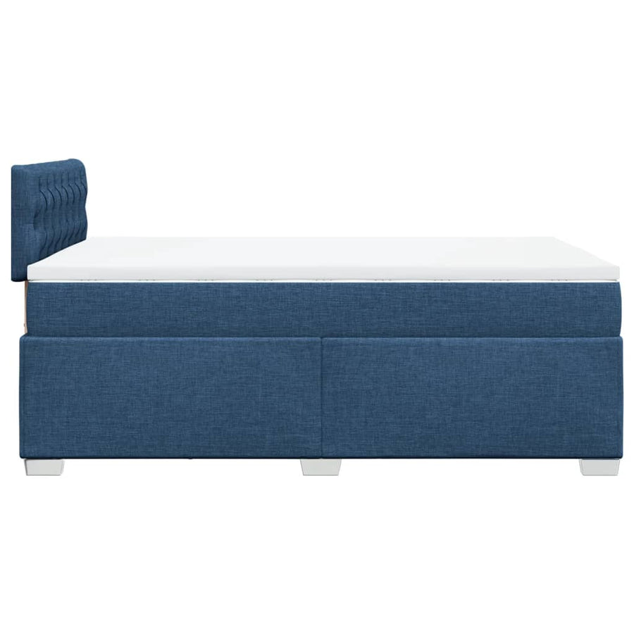 Boxspring Met Matras Stof 120 x 190 cm Blauw