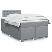 Boxspring 120x190 cm lichtgrijs met pocketveringmatras