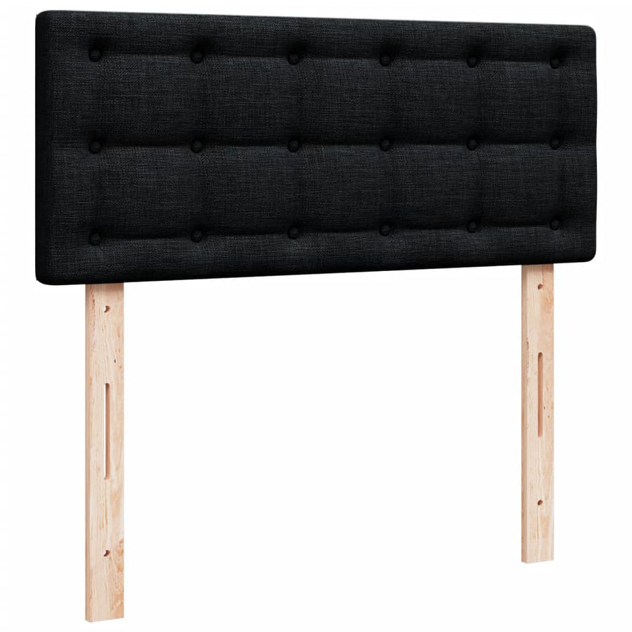 Boxspring met matras stof zwart 120x190 cm