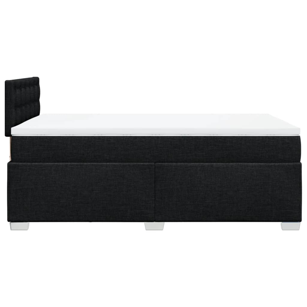 Boxspring met matras stof zwart 120x190 cm