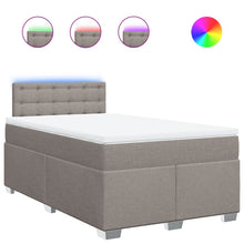 Boxspring met matras stof taupe 120x190 cm