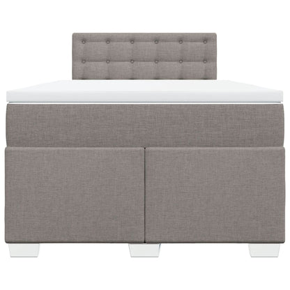 Boxspring met matras stof taupe 120x190 cm