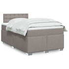 Boxspring met matras stof taupe 120x190 cm