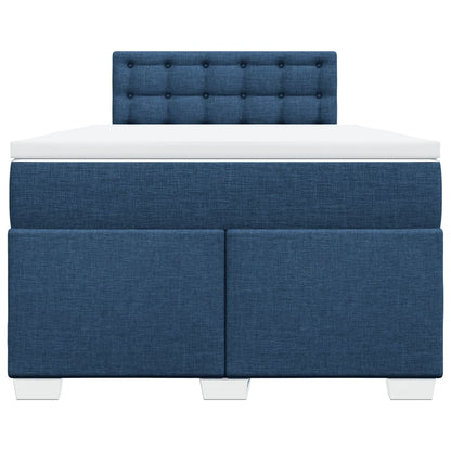 Boxspring Met Matras Stof 120 x 190 cm Blauw