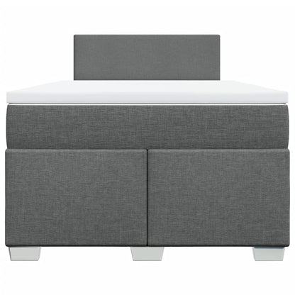 Boxspring met matras stof donkergrijs 120x200 cm