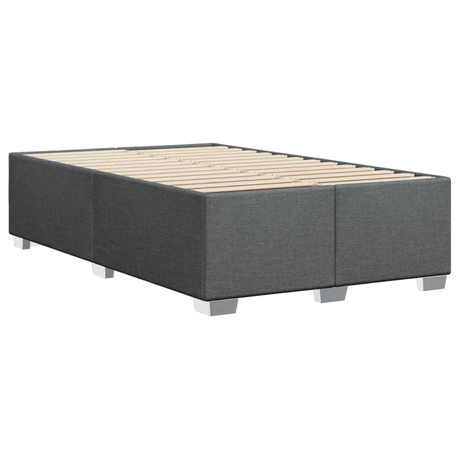 Boxspring met matras stof donkergrijs 120x200 cm