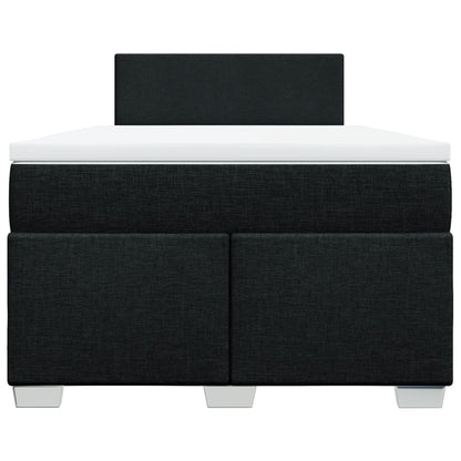 Boxspring met matras stof zwart 120x200 cm