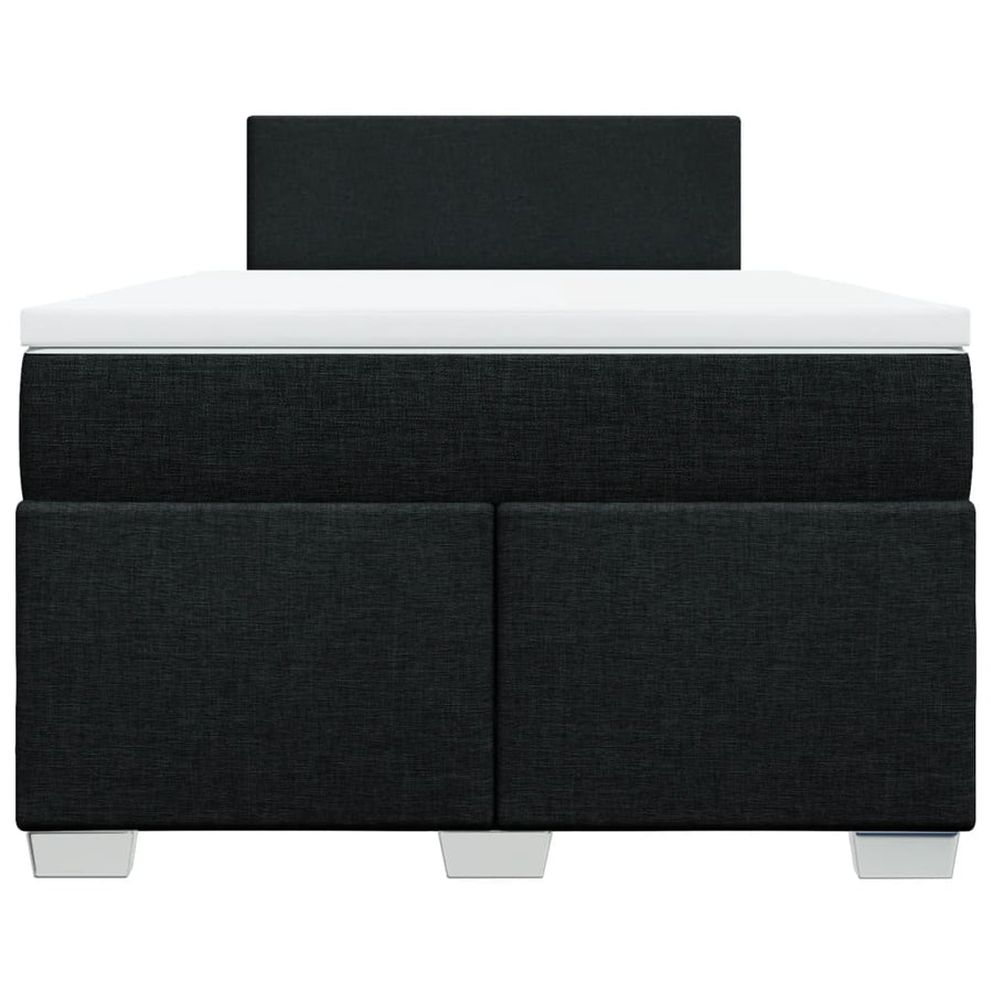 Boxspring met matras stof zwart 120x200 cm
