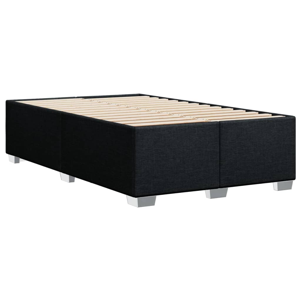 Boxspring met matras stof zwart 120x200 cm