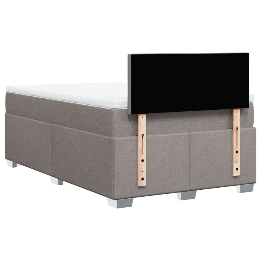 Boxspring met matras stof taupe 120x200 cm