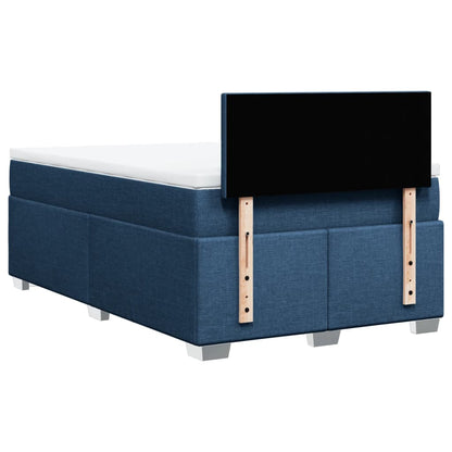 Boxspring met matras stof blauw 120x200 cm