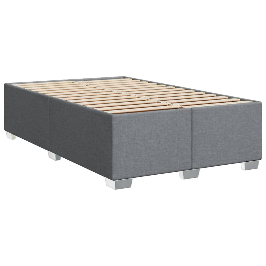 Boxspring met matras stof lichtgrijs 120x200 cm