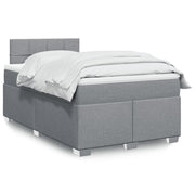 Boxspring met matras 120x200 cm lichtgrijs