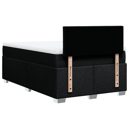 Boxspring met matras stof zwart 120x200 cm