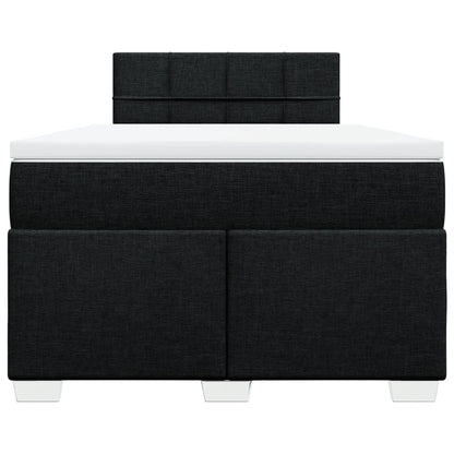 Boxspring met matras stof zwart 120x200 cm