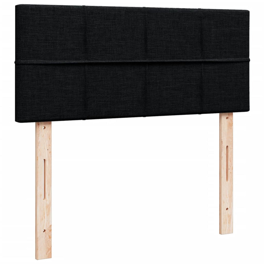 Boxspring met matras stof zwart 120x200 cm