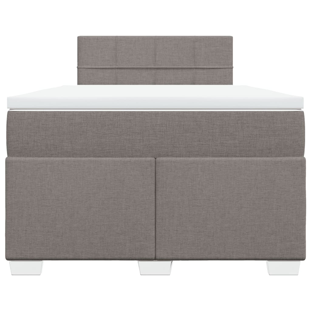 Boxspring met matras stof taupe 120x200 cm