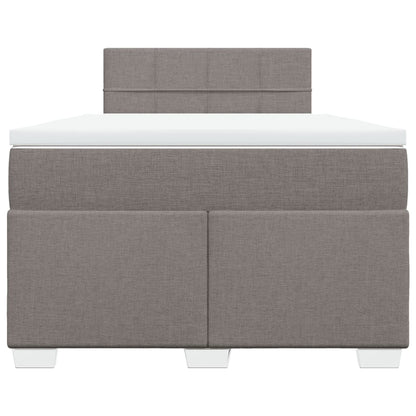 Boxspring met matras stof taupe 120x200 cm