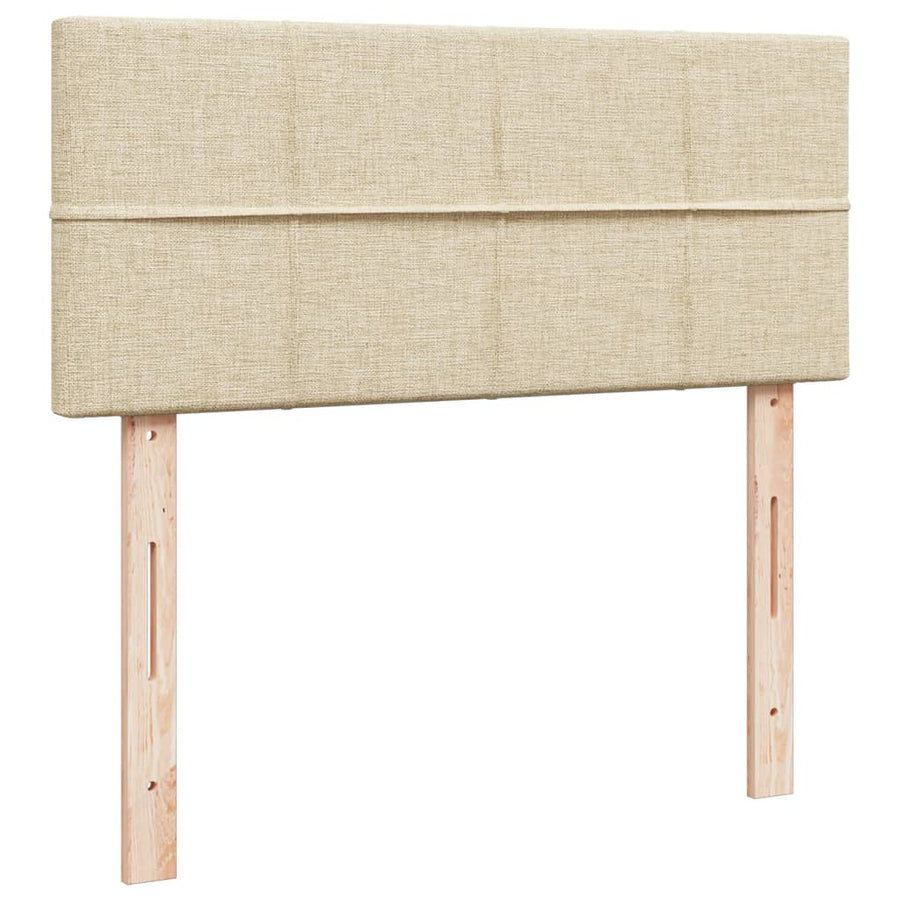 Boxspring met matras stof crèmekleurig 120x200 cm