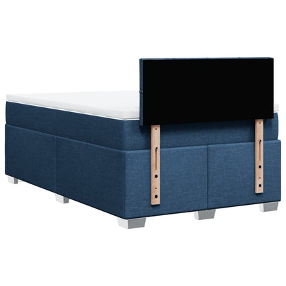 Boxspring met matras stof blauw 120x200 cm