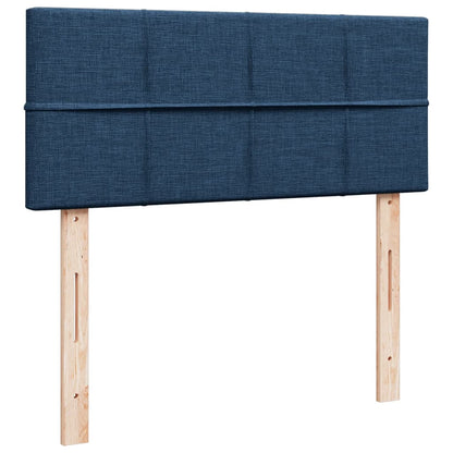 Boxspring met matras stof blauw 120x200 cm