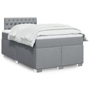 Boxspring met matras 120x200 cm lichtgrijs