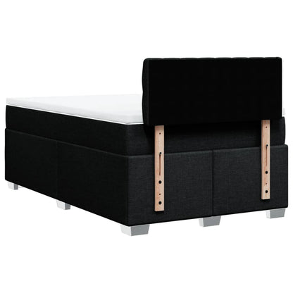 Boxspring met matras stof zwart 120x200 cm