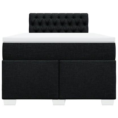 Boxspring met matras stof zwart 120x200 cm
