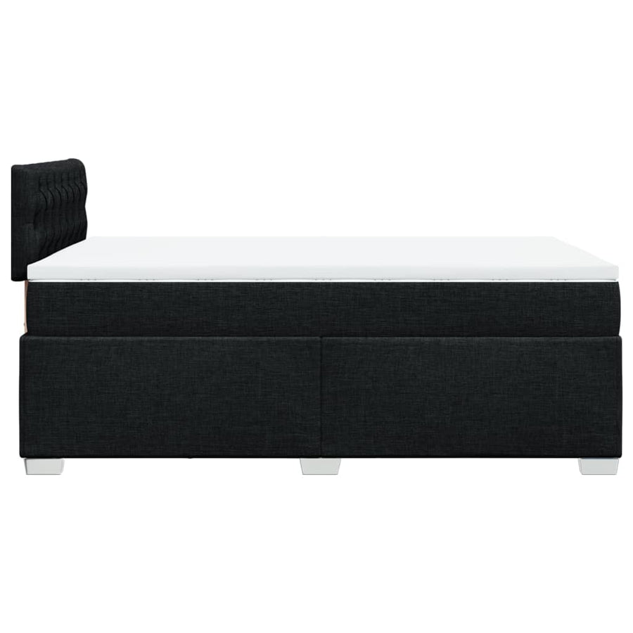 Boxspring met matras stof zwart 120x200 cm