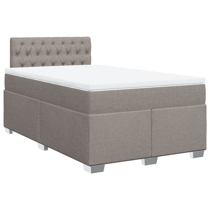 Boxspring met matras stof taupe 120x200 cm
