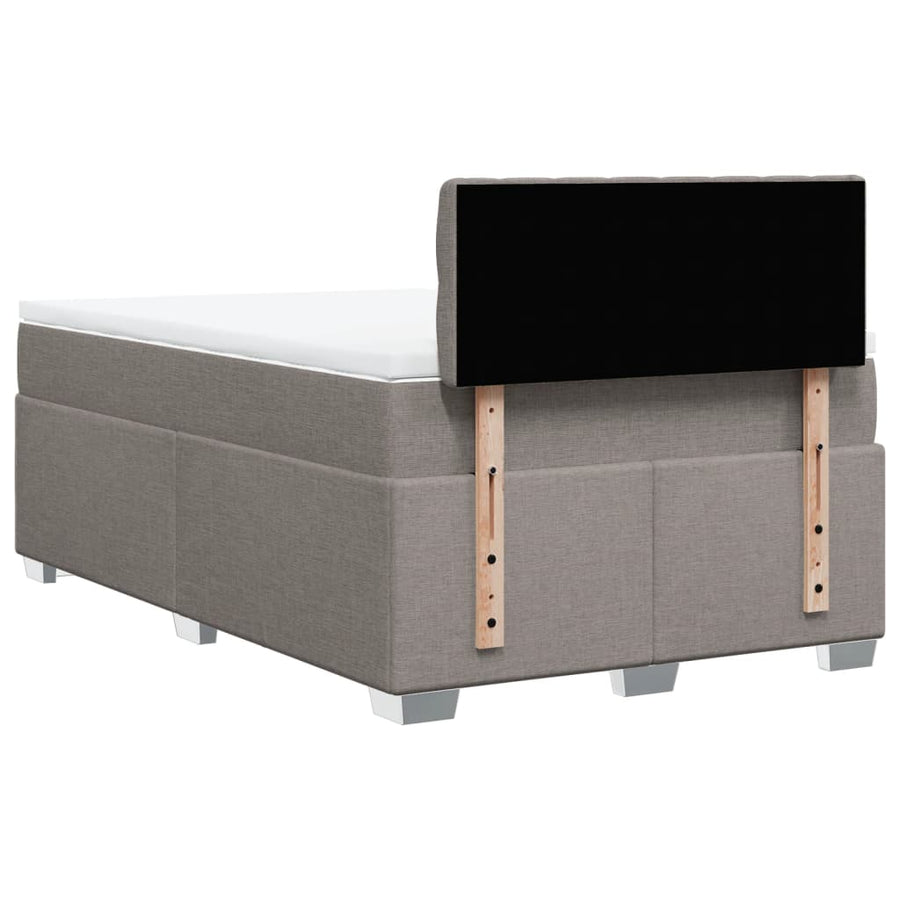 Boxspring met matras stof taupe 120x200 cm