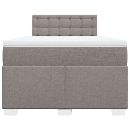 Boxspring met matras stof taupe 120x200 cm