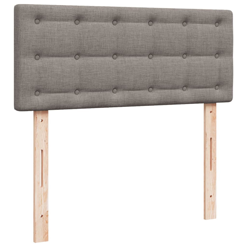 Boxspring met matras stof taupe 120x200 cm