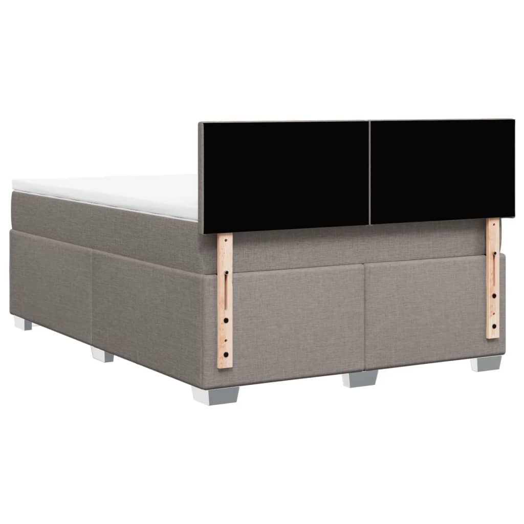 Boxspring met matras stof taupe 140x190 cm