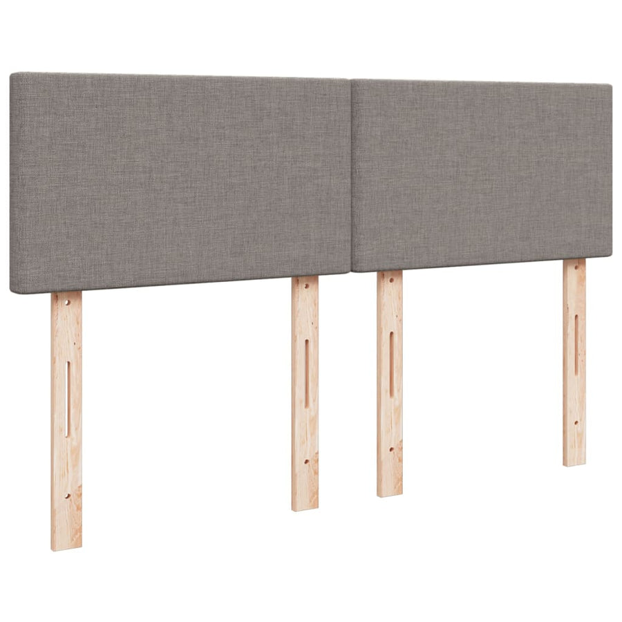 Boxspring met matras stof taupe 140x190 cm