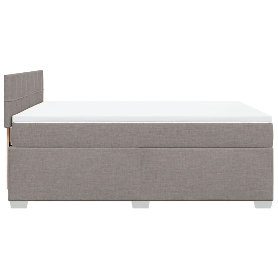 Boxspring met matras stof taupe 140x190 cm