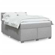 Boxspring met matras 140x190 cm lichtgrijs