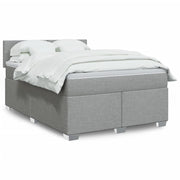 Boxspring met matras 140x200 cm lichtgrijs