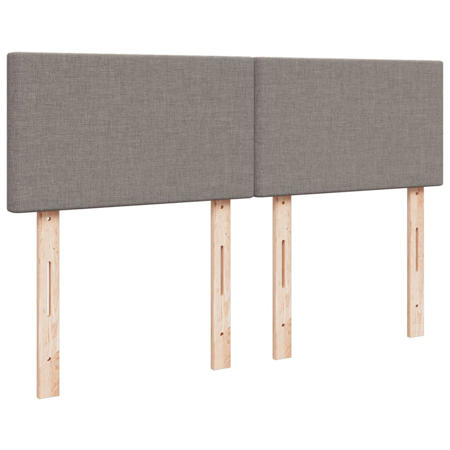 Boxspring met matras stof taupe 140x200 cm