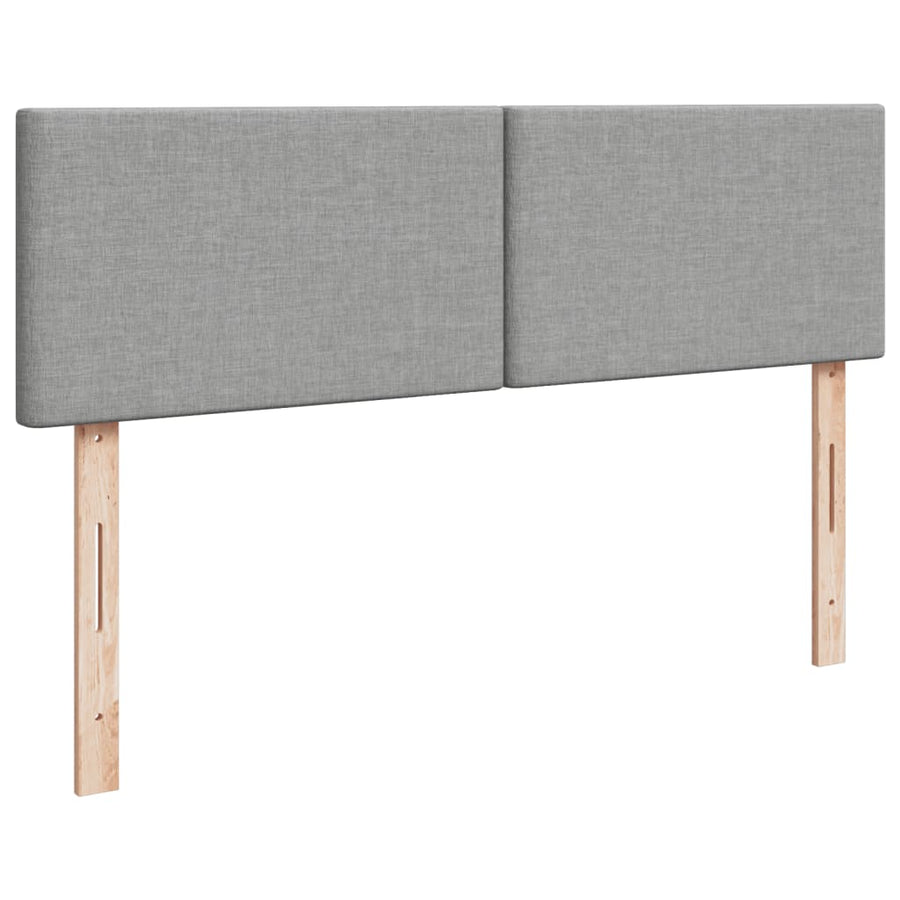 Boxspring met matras stof lichtgrijs 160x200 cm