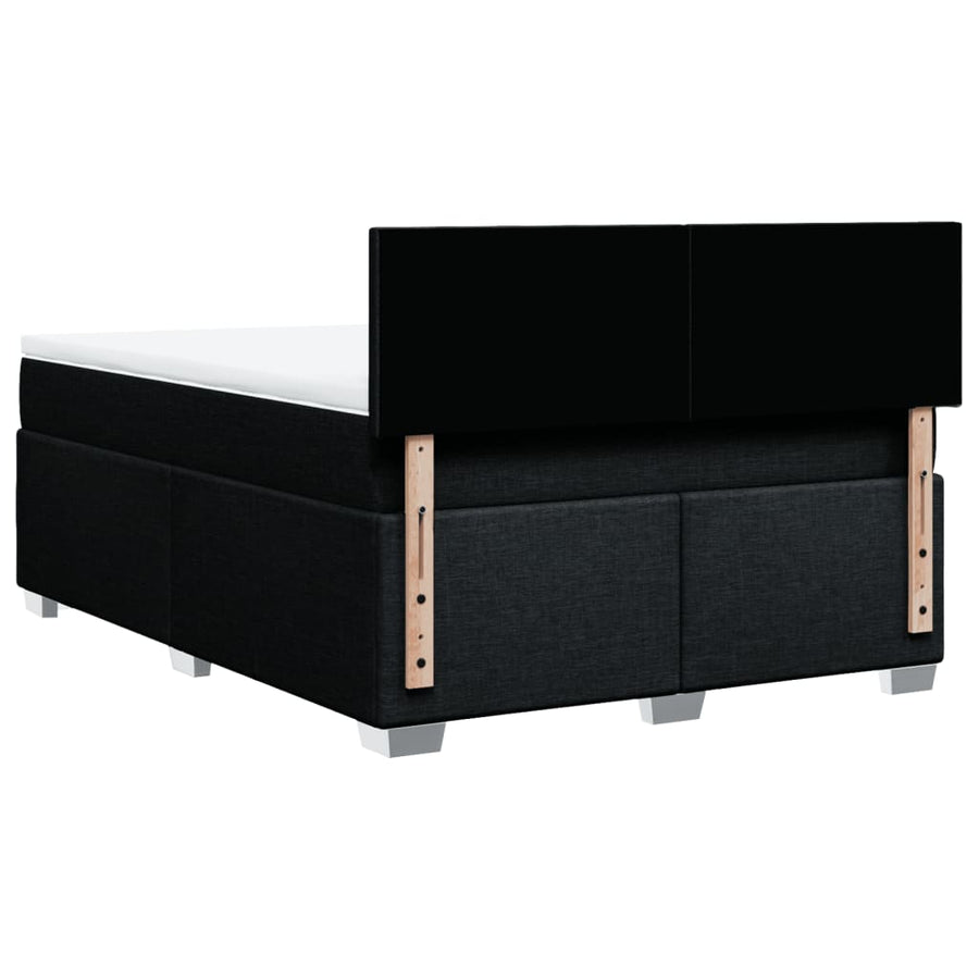 Boxspring met matras stof zwart 160x200 cm